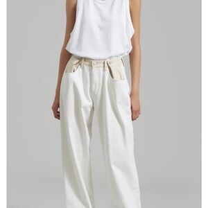 The Frankie Shop Hayla Contrast Denim Pants